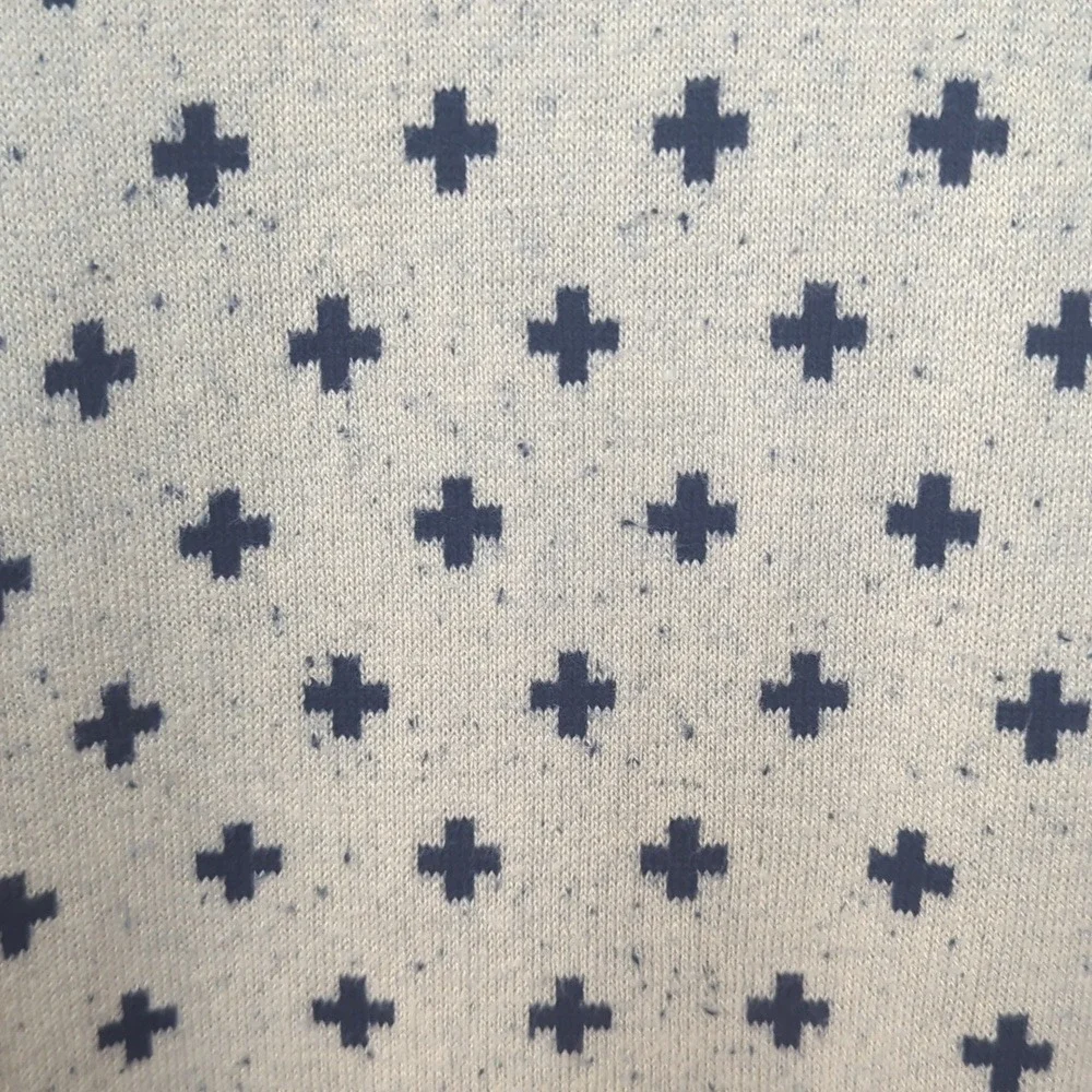 Pac Sun On the‎ Byas Men's Nordic Fair Isle Winter Cream, Navy, and Red Sweater